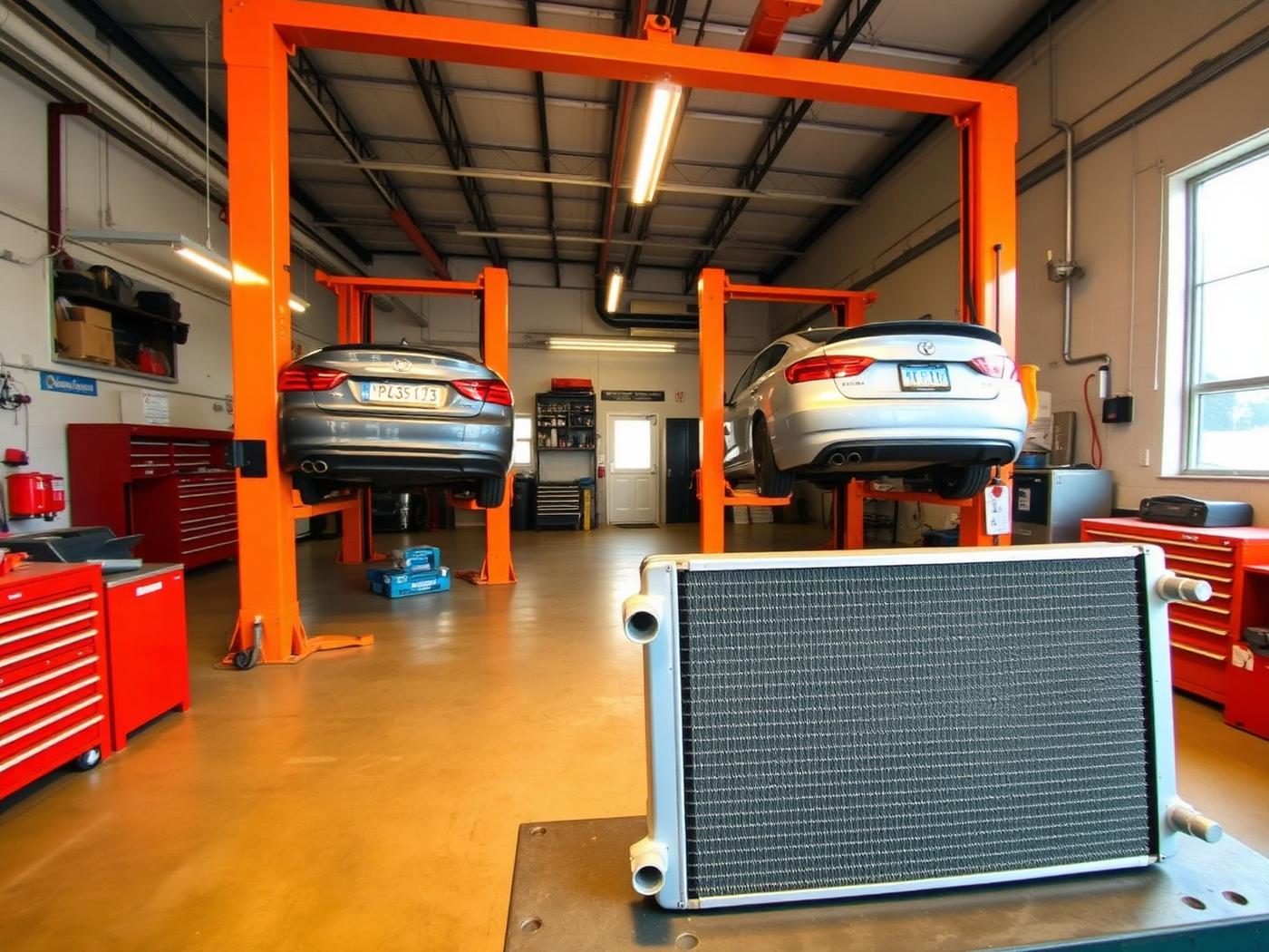 Inside the Advance Radiator and Air Conditioning shop in Saskatoon
